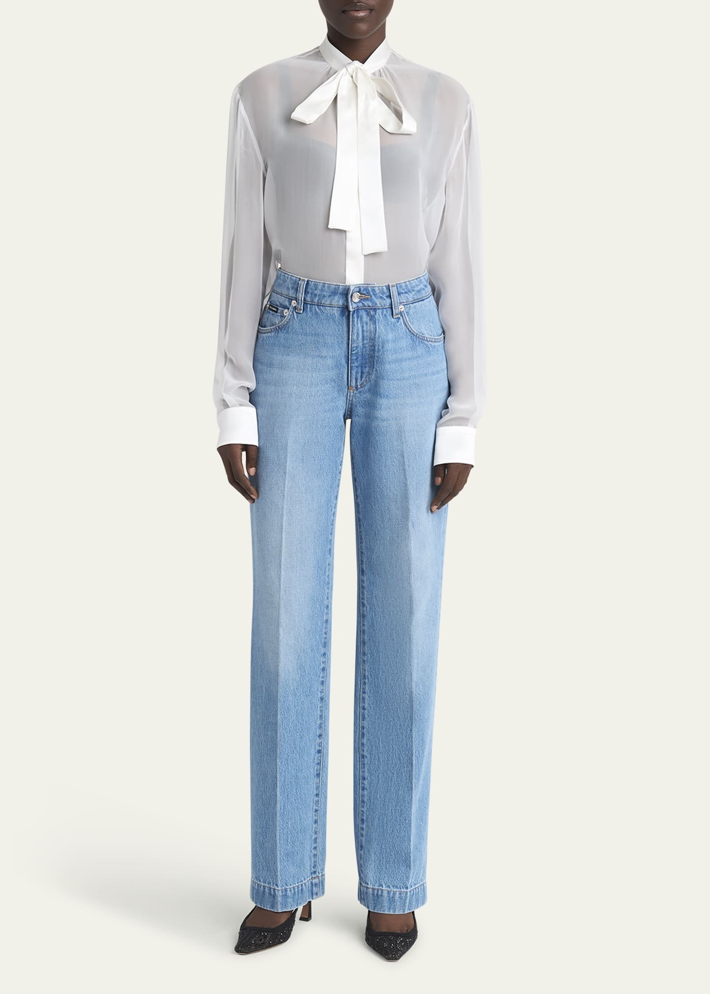 Old Crisp Straight Leg Denim Pants - 2