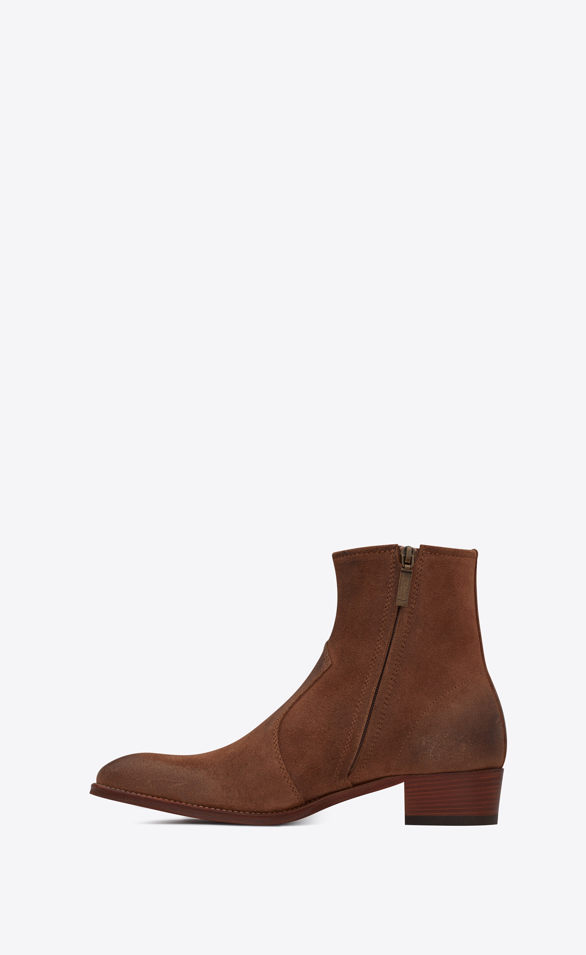 wyatt zipped boots in suede - 3