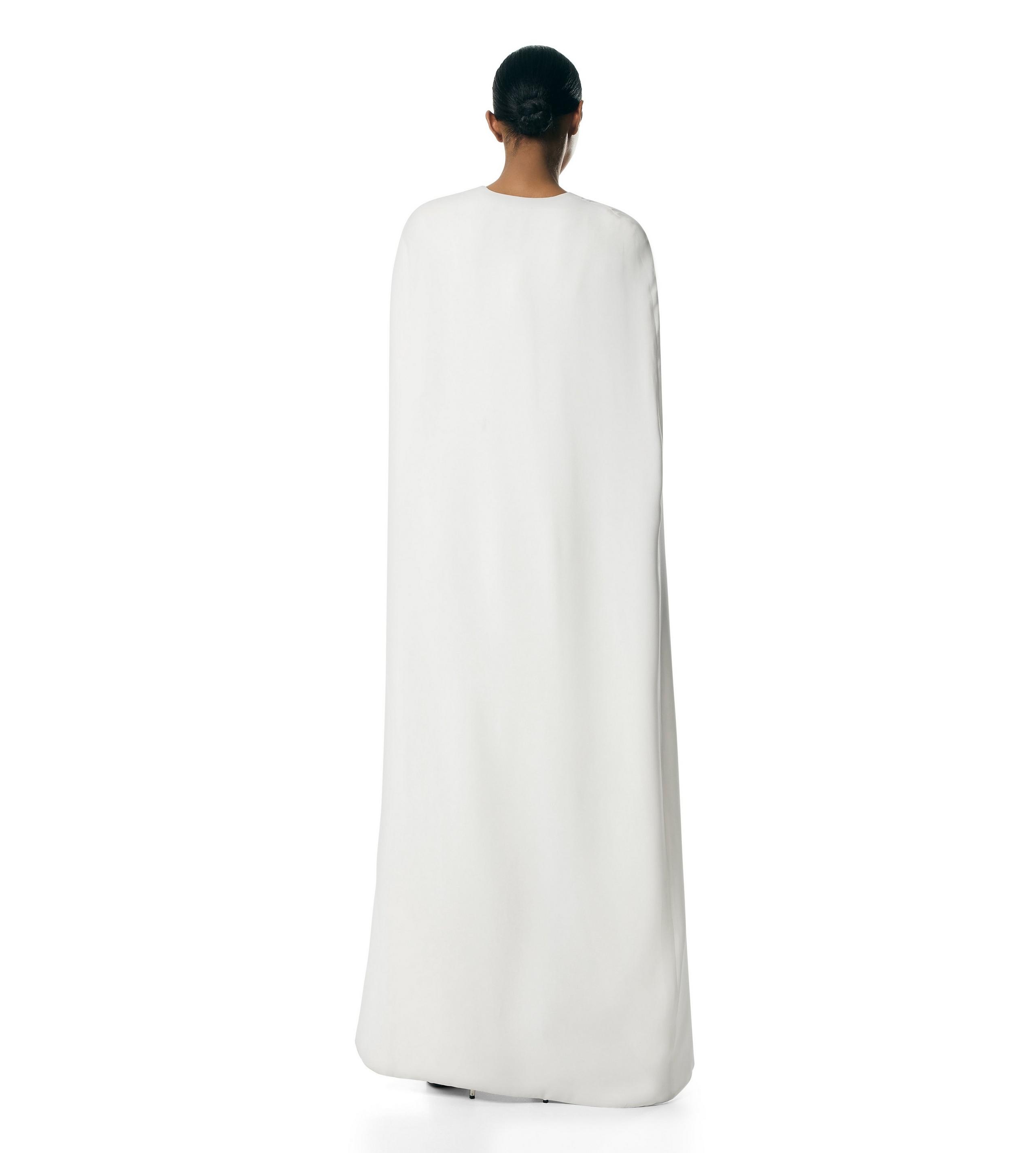 DOUBLE SILK GEORGETTE EVENING CAPE - 3
