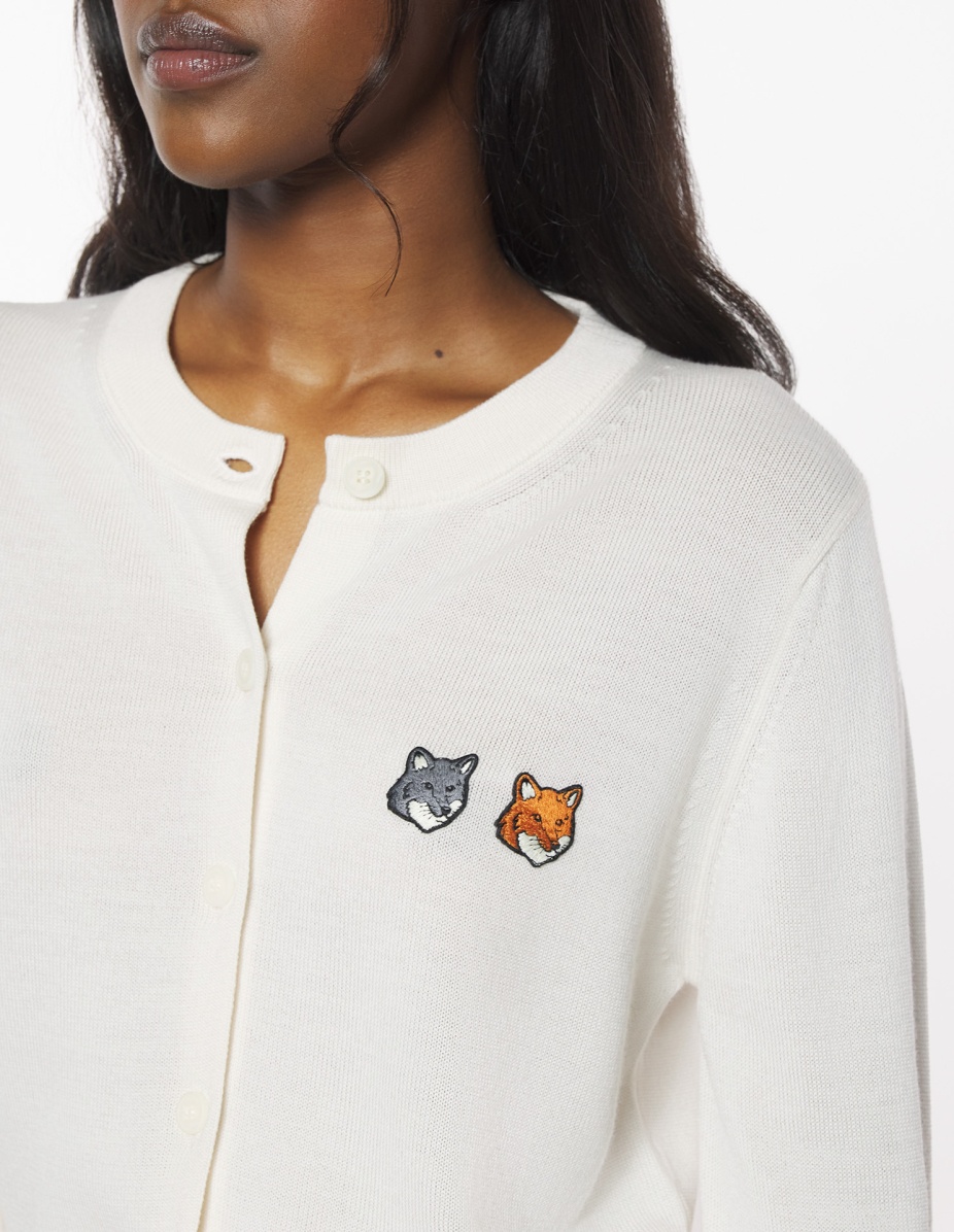 DOUBLE BOLD FOX HEAD PATCH REGULAR CARDIGAN - 4