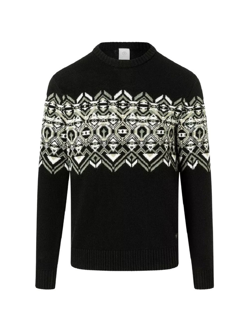 Luci contrast-pattern sweater 1