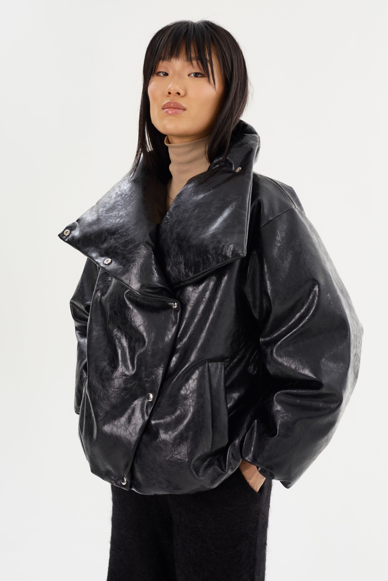 RONNIE | Faux Leather Puffer Jacket 3