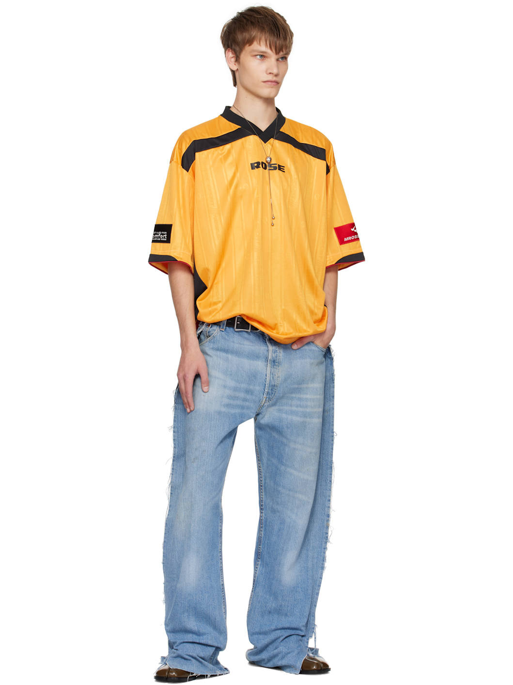 Yellow Printed Rugby T-shirt - 5