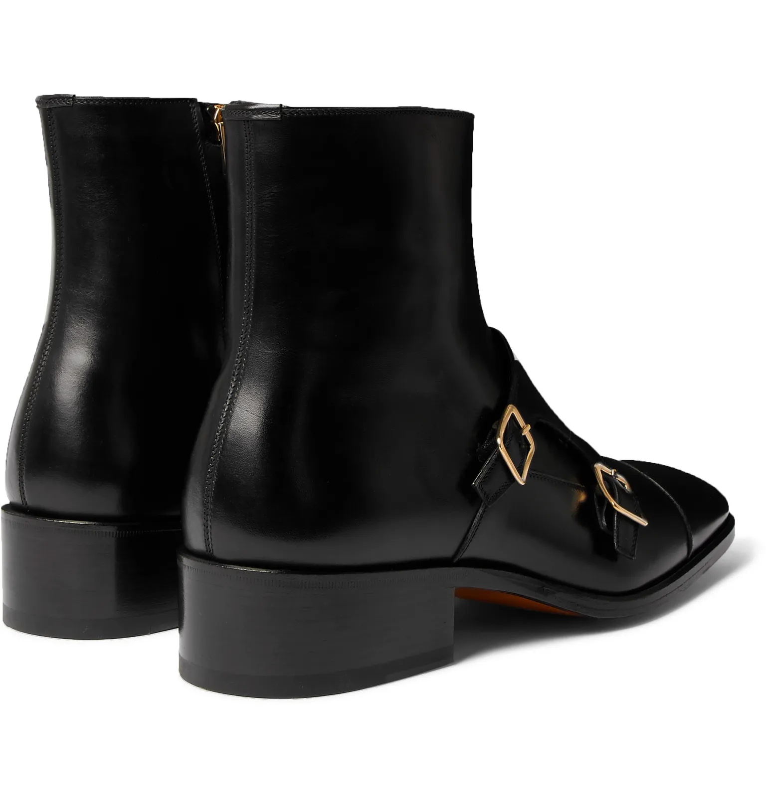 Leather Monk-Strap Boots - 5