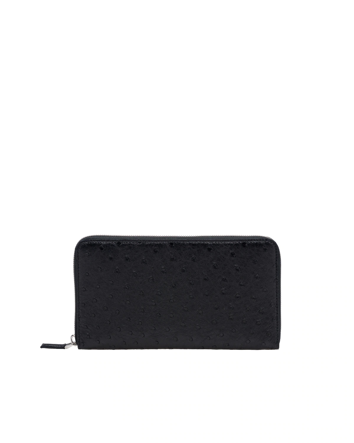 Ostrich Leather Zip Around Wallet - 1