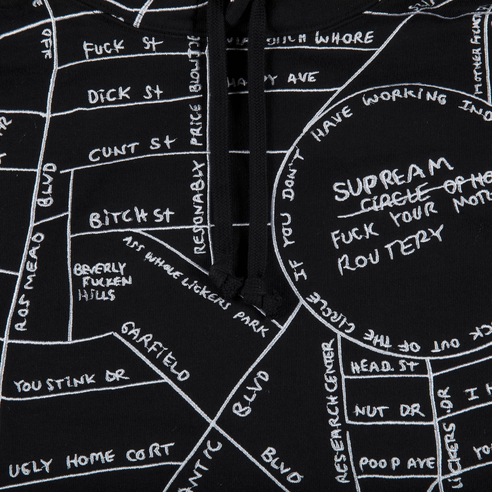 Supreme Gonz Embroidered Map Hooded Sweatshirt 'Black' - 2