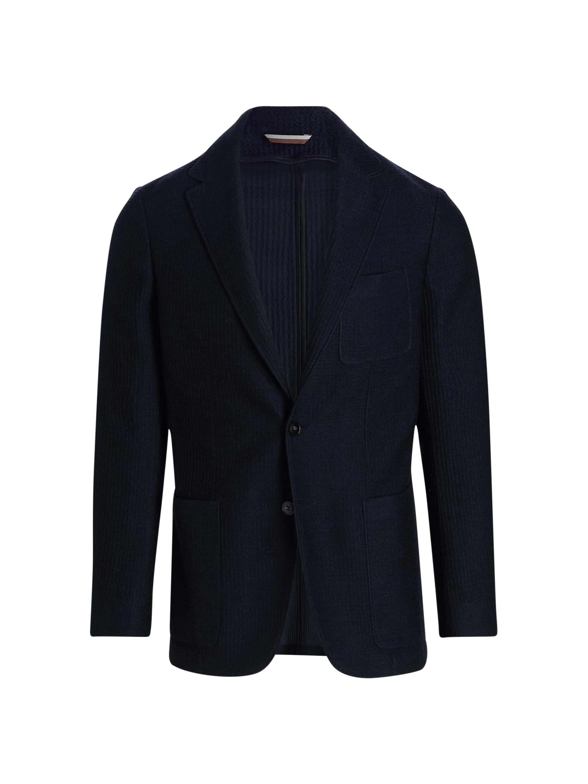 Men's Jersey Wool Regular-Fit Jacket - Navy - 1