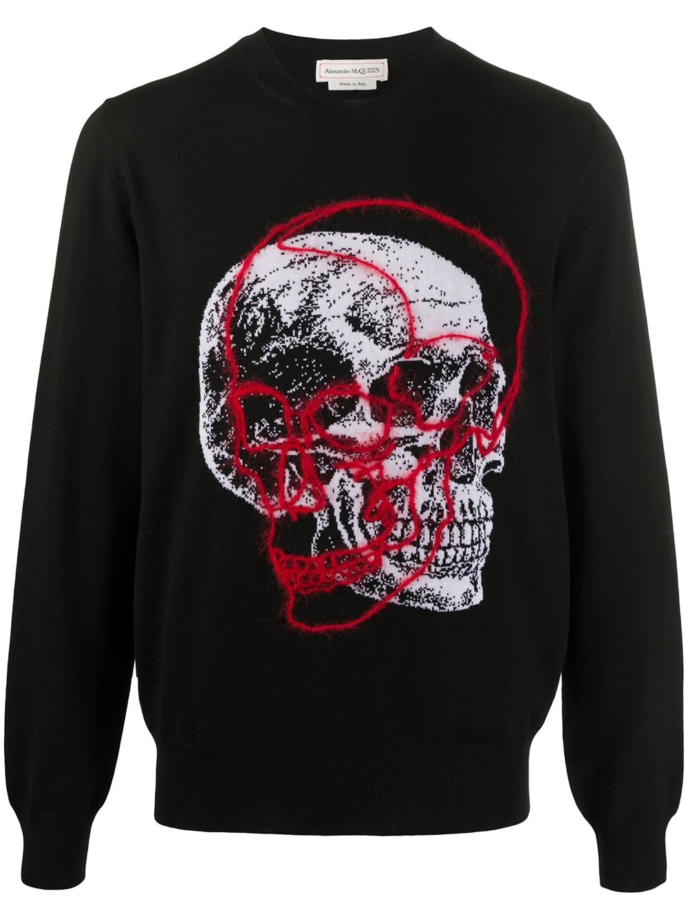 skull motif knitted jumper - 1