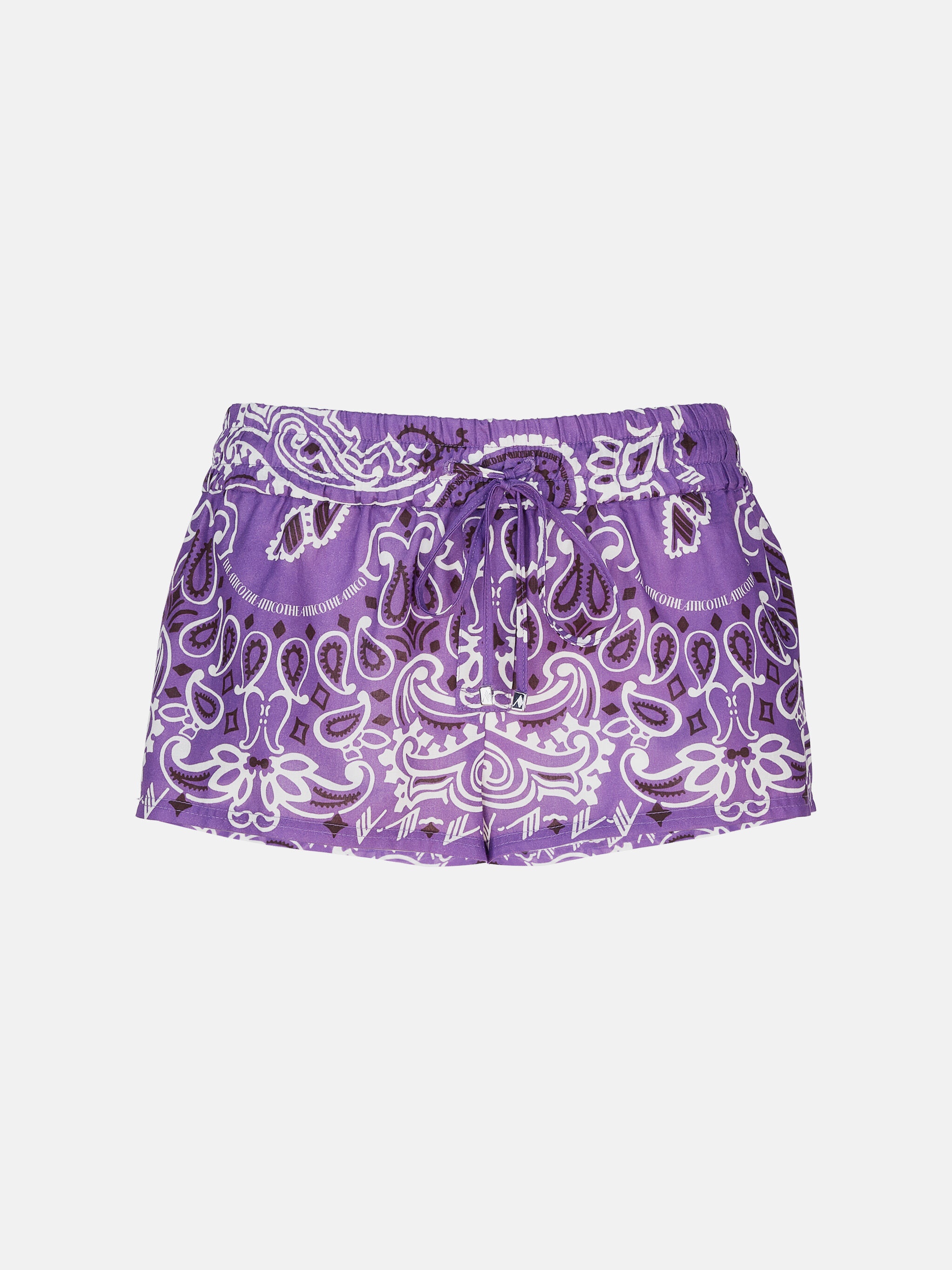 VIOLET, BROWN AND WHITE SHORT PANTS - 2