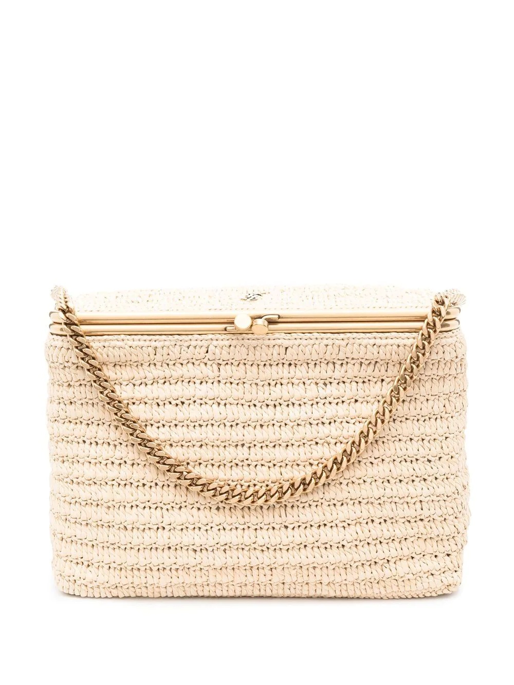 interwoven raffia tote bag - 1