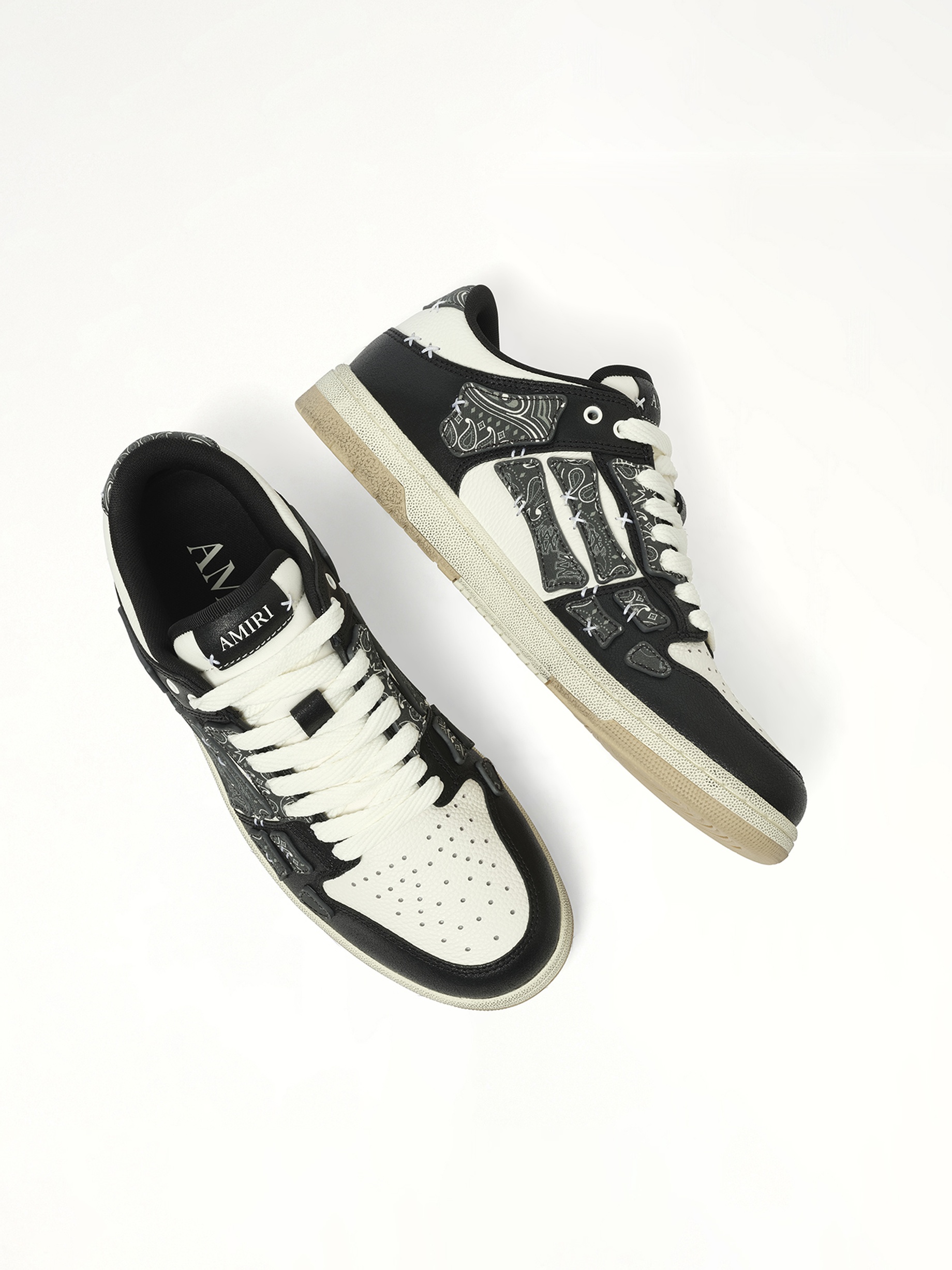 Bandana Skeleton Top Low Sneaker in Black - 3