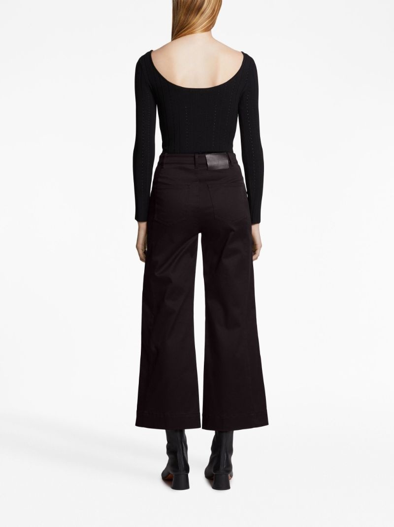 Sadie wide-leg cropped trousers - 7