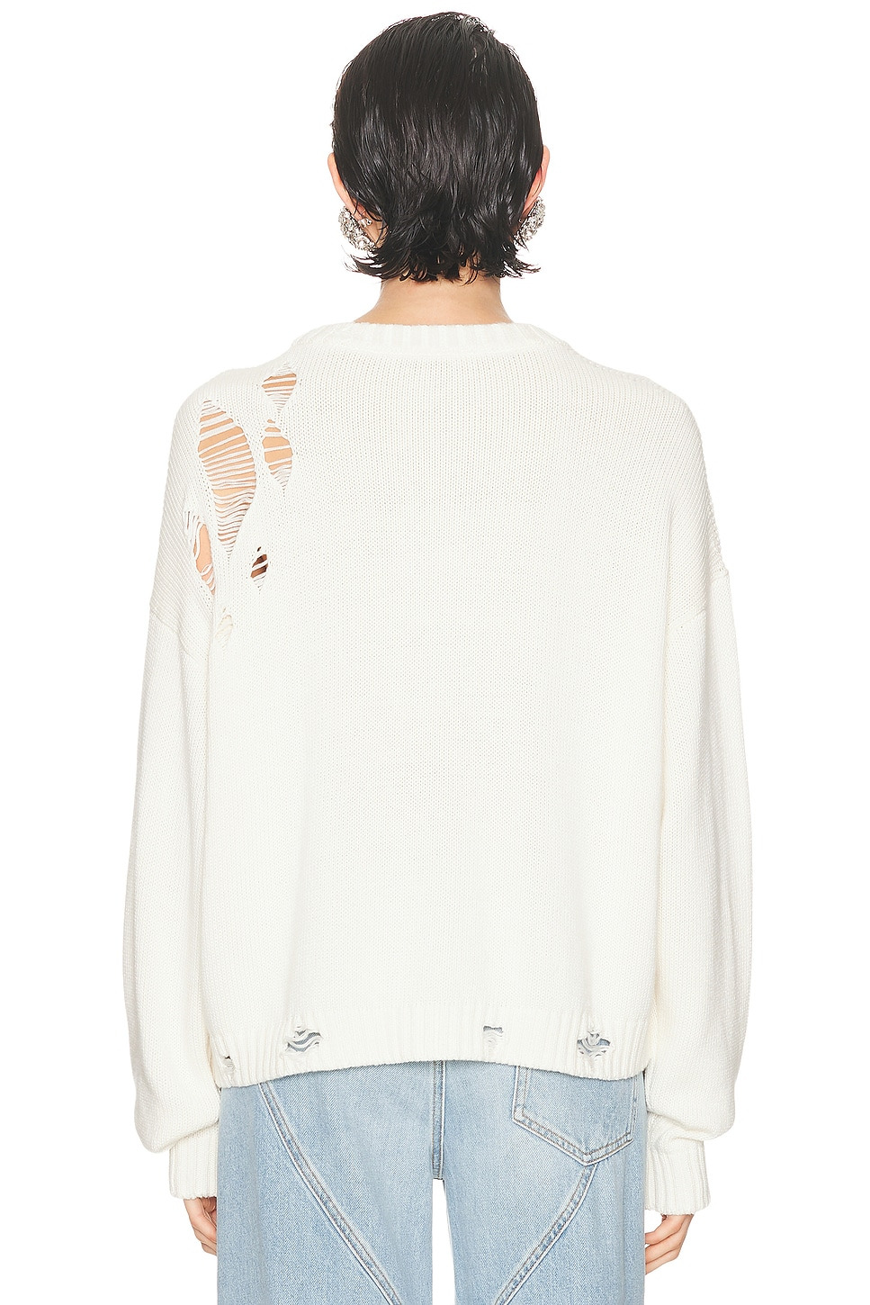 Distressed Crystal Cardigan - 4