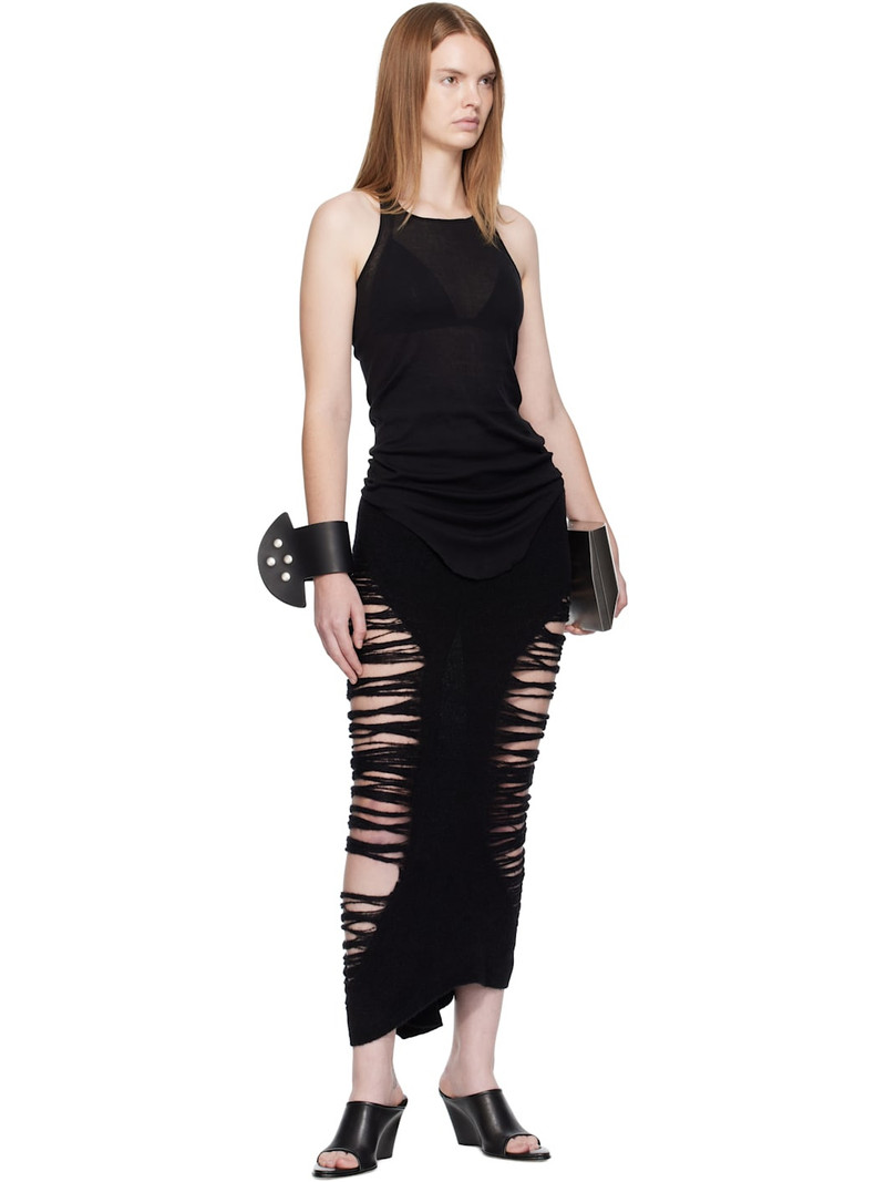 Rick Owens Black Concordians Calf Dauphine Midi Skirt outlook