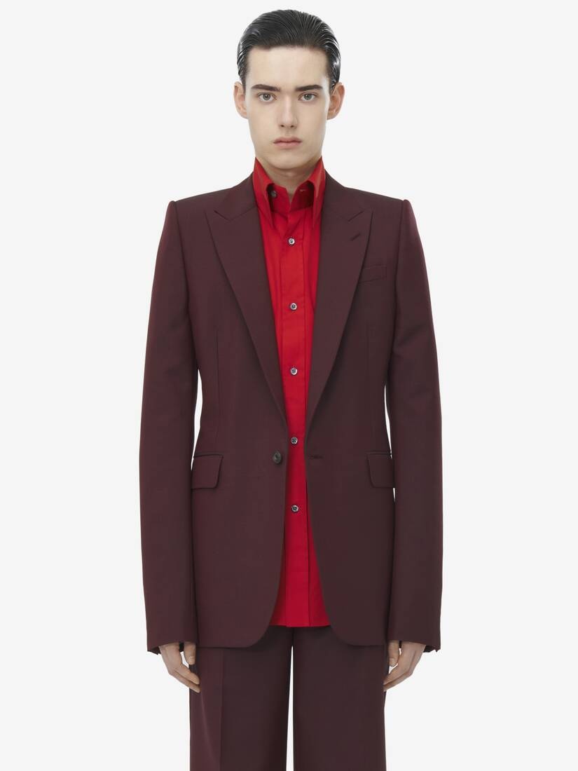 Stacked Shoulder Single-breasted Jacket - 2