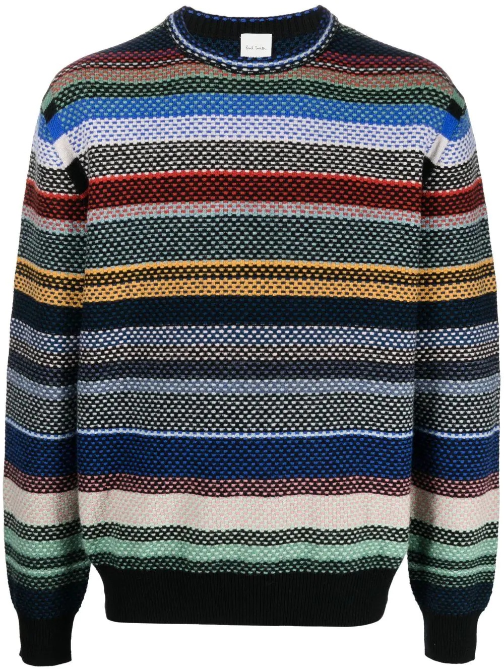 striped crew-neck jumper - 1