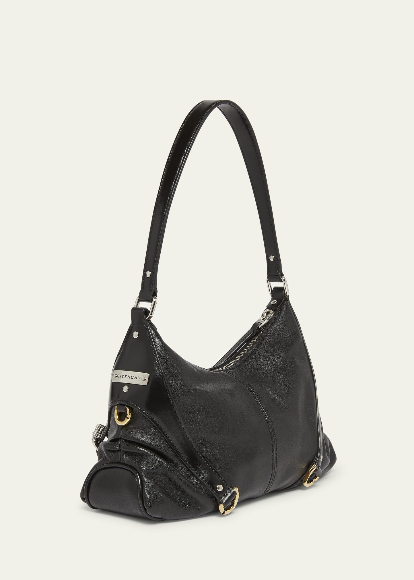 Voyou Harness Shoulder Bag in Shiny Leather - 3