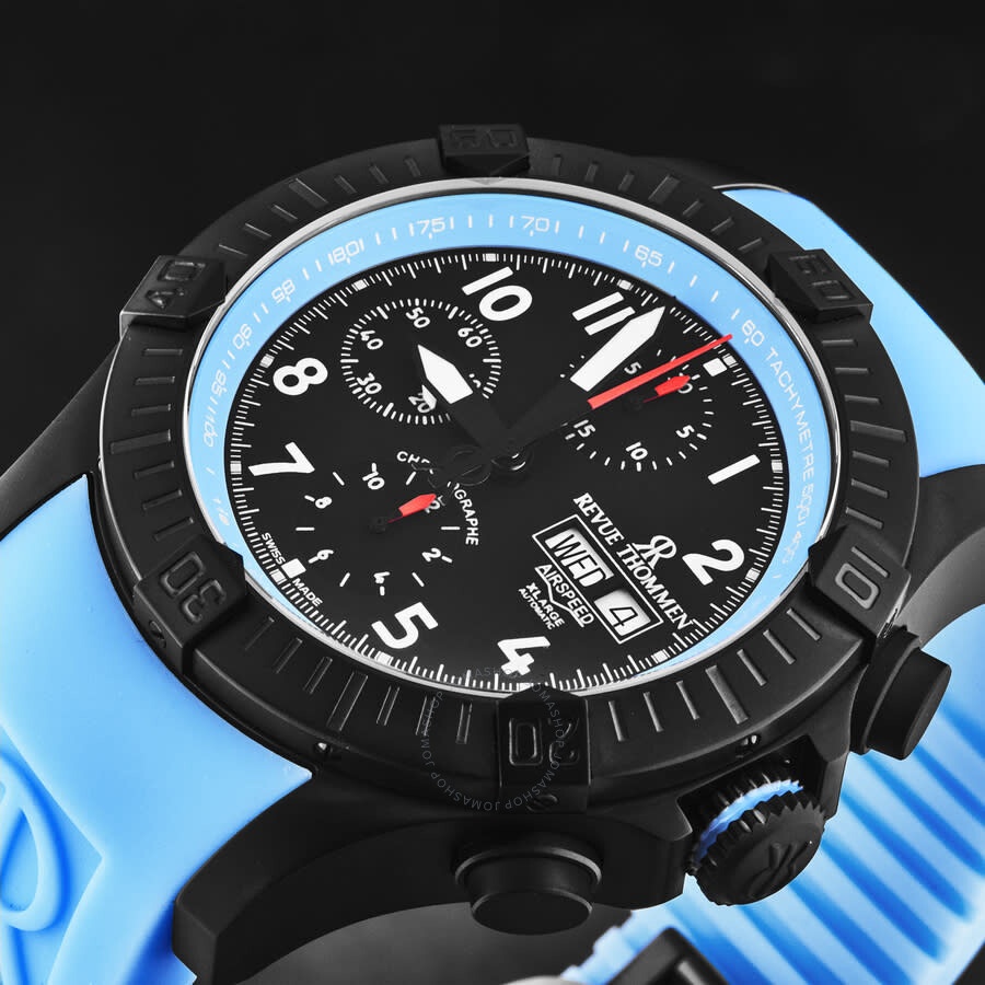 Revue Thommen - Revue Thommen Air speed Chronograph Black Dial Men's Watch 16071.6775 - 5
