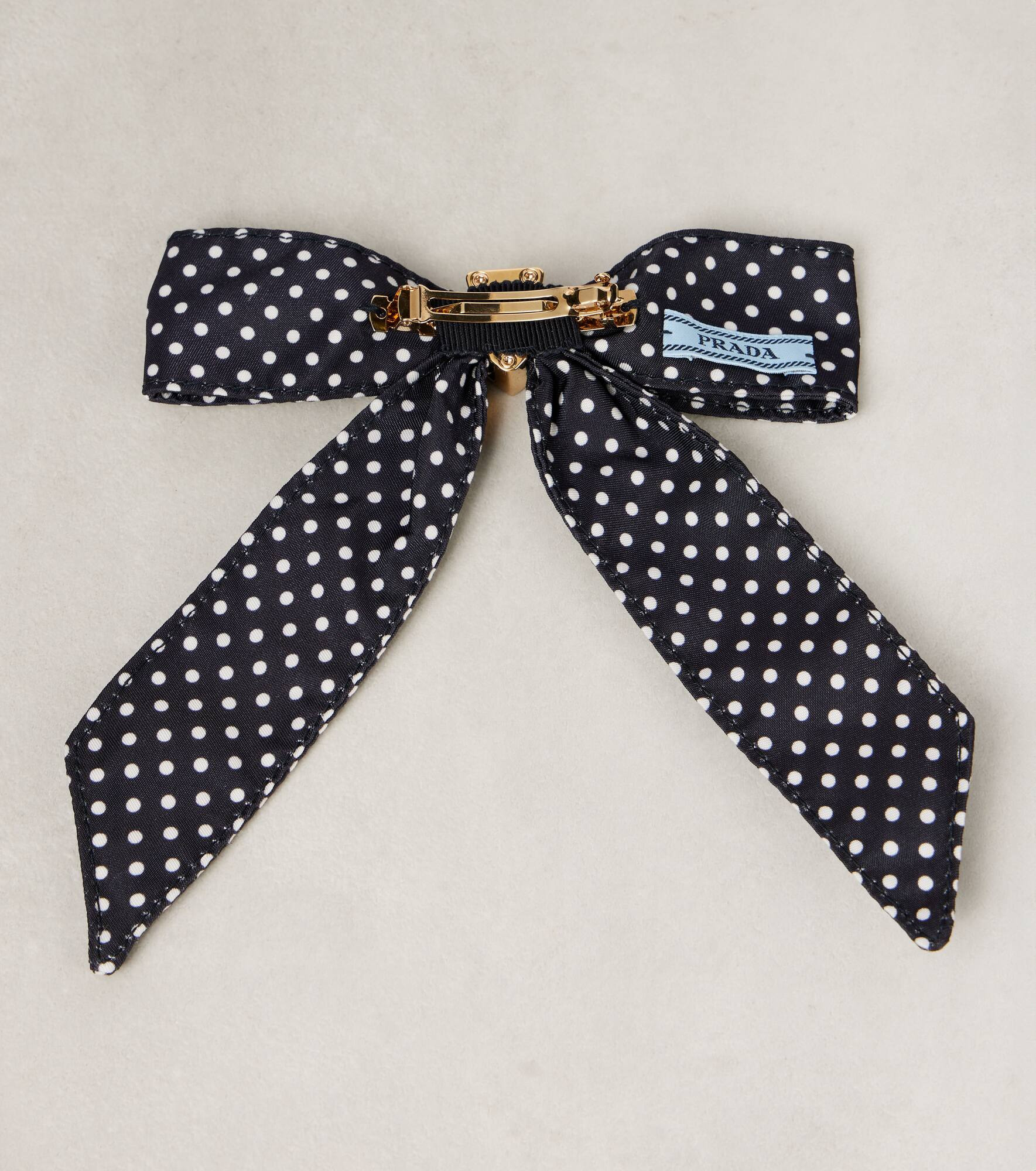 Bow-detail polka-dot hair clip - 4