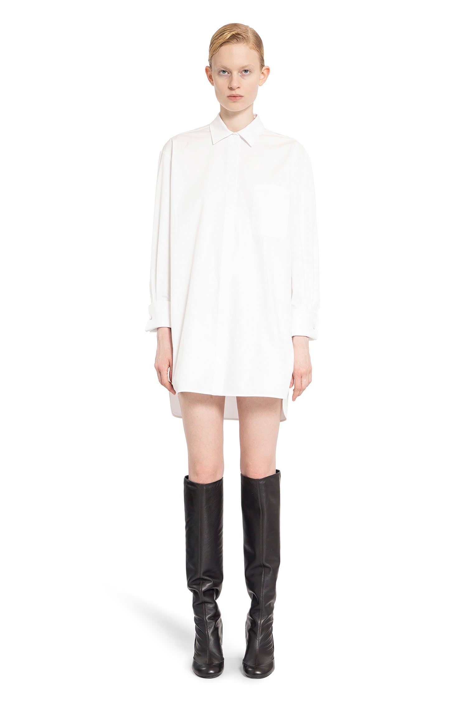 Cotton-Twill-Shirt-Dress - 1