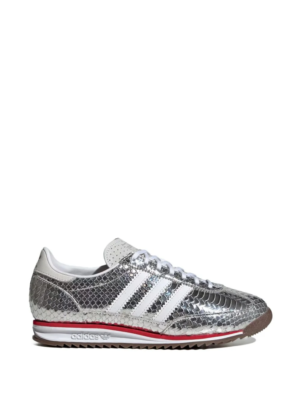 three-stripe reptile-effect sneakers - 1