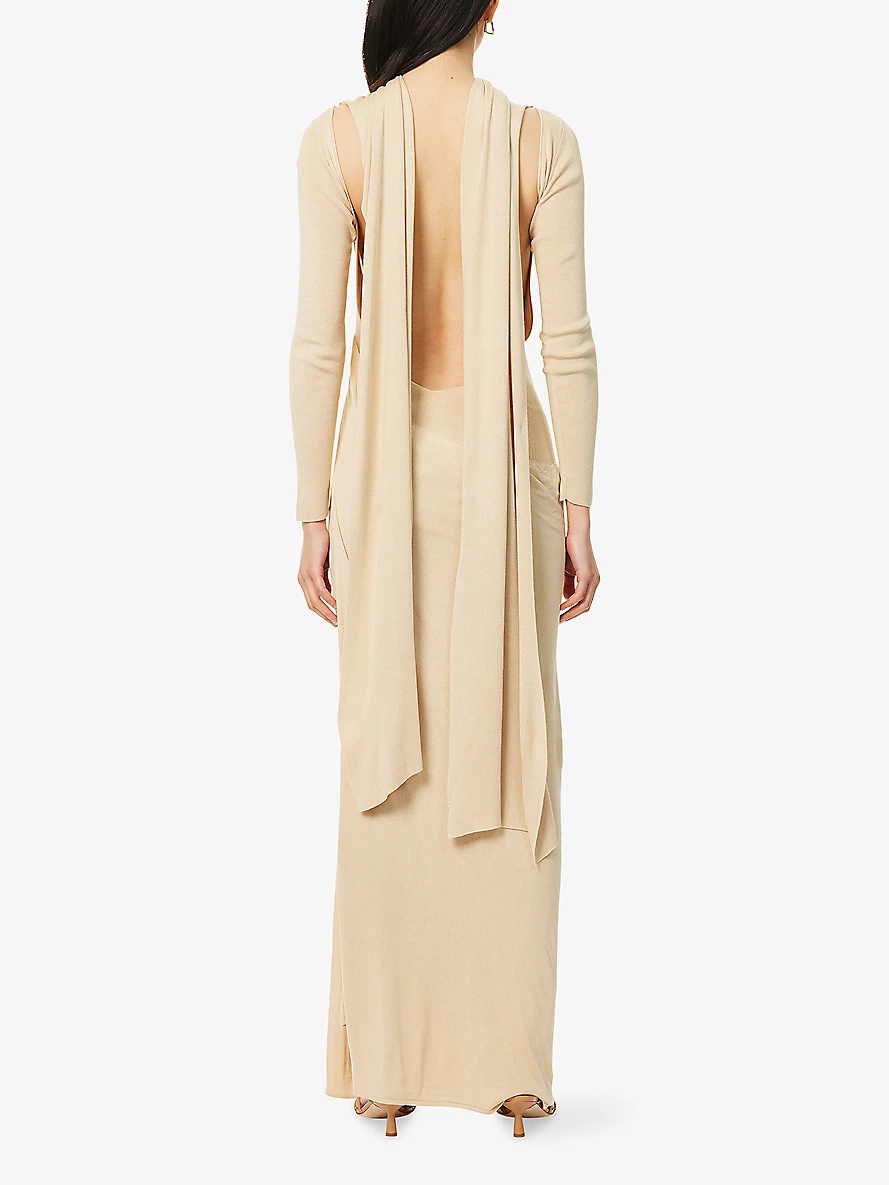 Vire Scarf Knit Maxi Dress - 4