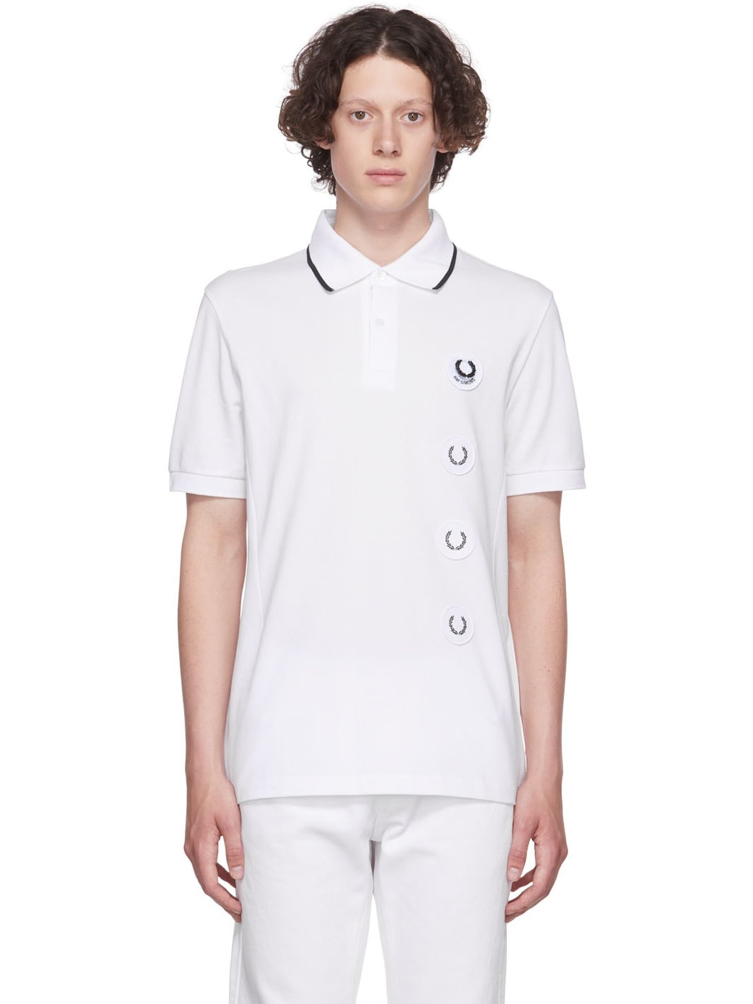 White Patched Polo - 1