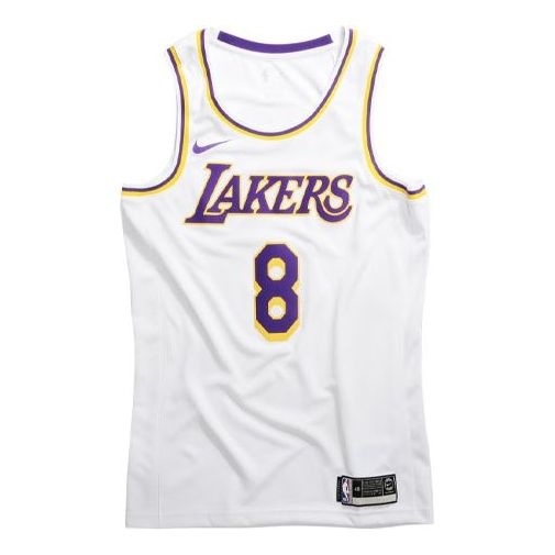 Nike NBA Basketball Sports Jersey Vest SW Fan Edition Lakers Home 8 White CI9503-100 - 1