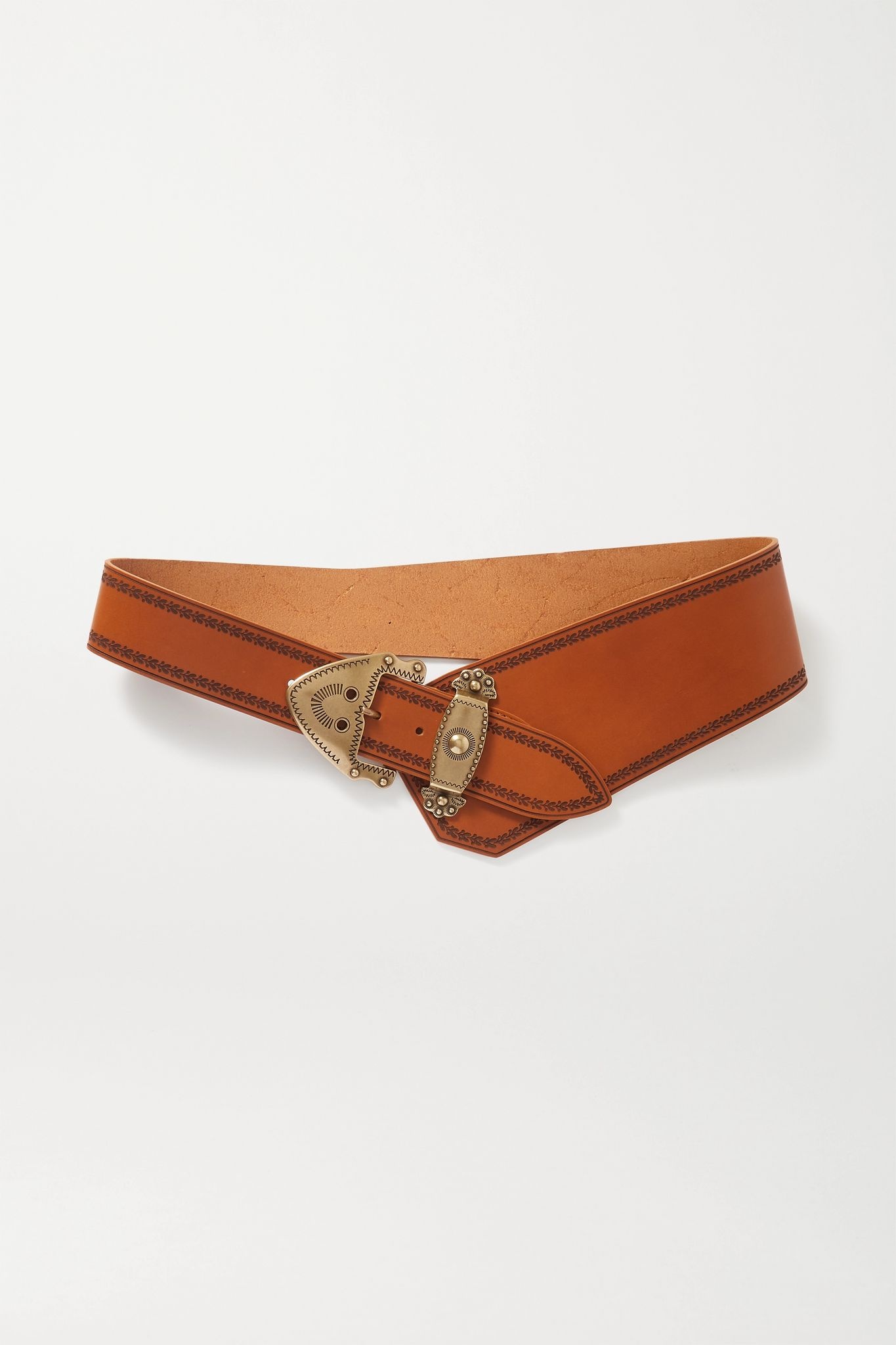 Liko asymmetric leather belt - 1