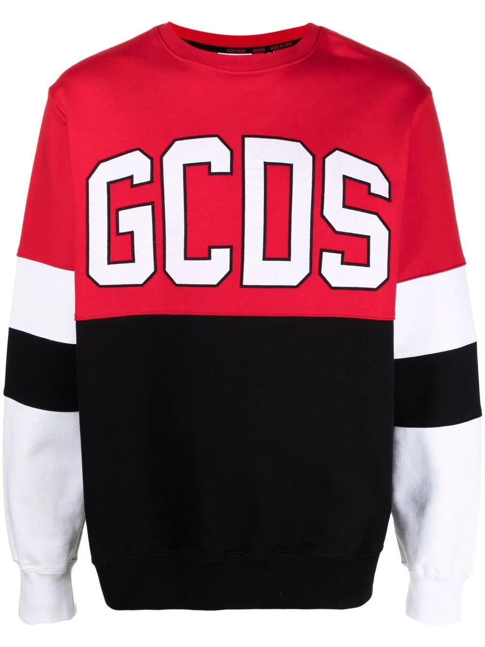 colour-block logo-print sweatshirt - 1