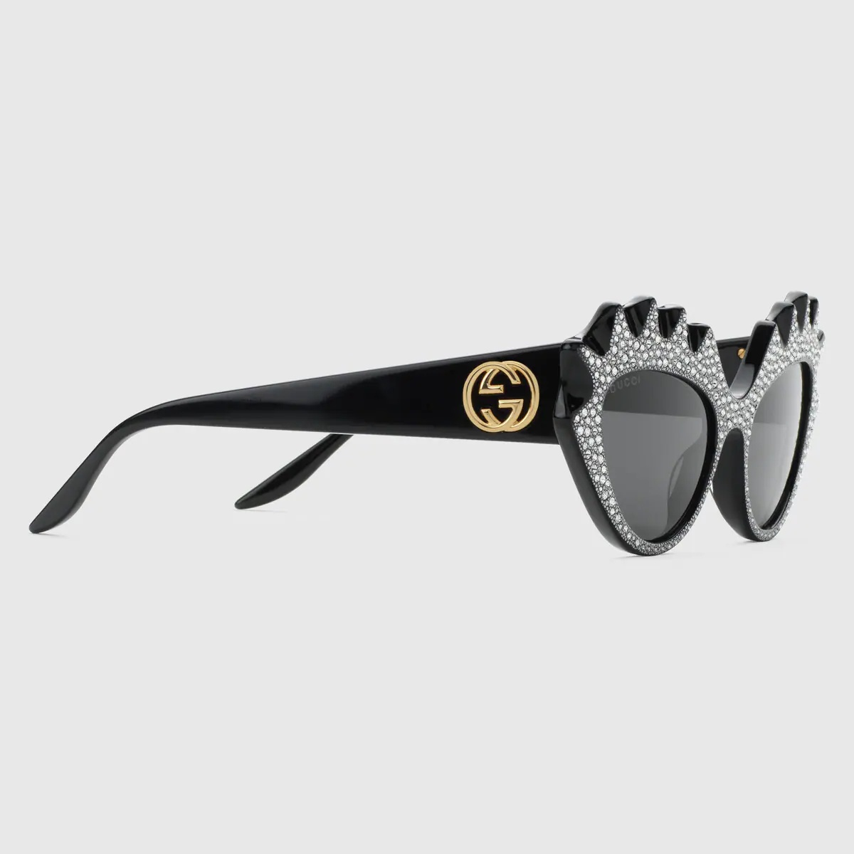 Cat-eye frame sunglasses with crystals - 1