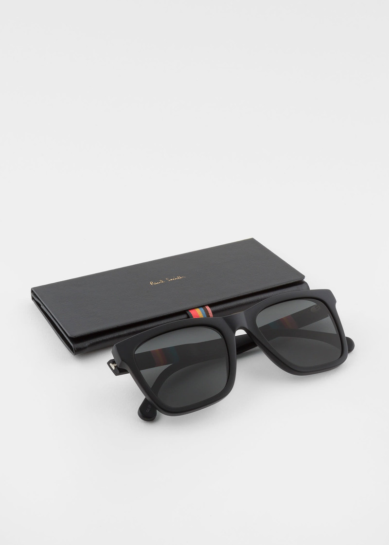 Matte Black 'Durant' Sunglasses 5