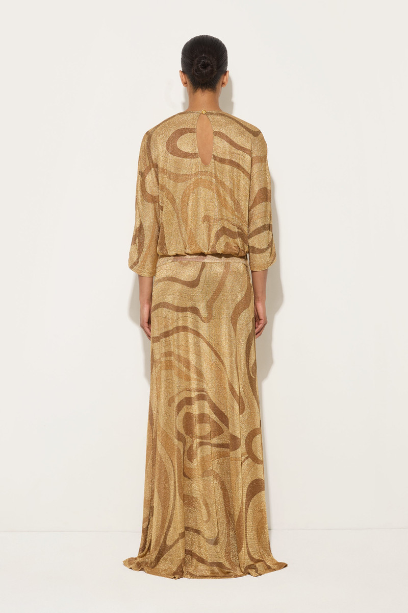 MARMO PRINT LAME SKIRT 4