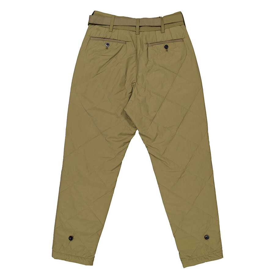 Sacai Men's Khaki Quilted Pants - 2