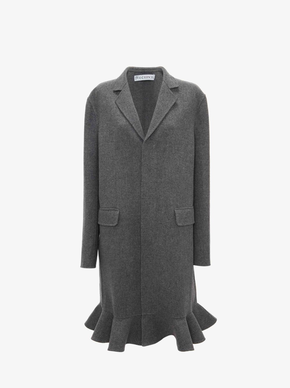 RUFFLED HEM COAT - 1