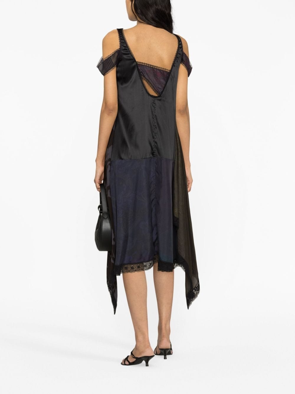 Regenerated patchwork midi dress - 3