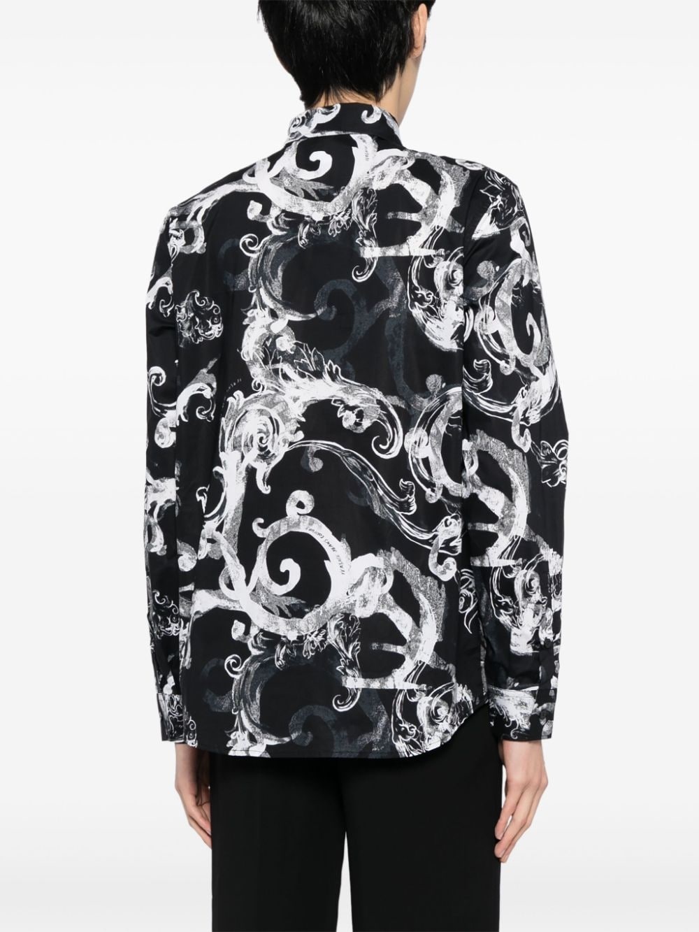baroque-print cotton shirt - 4