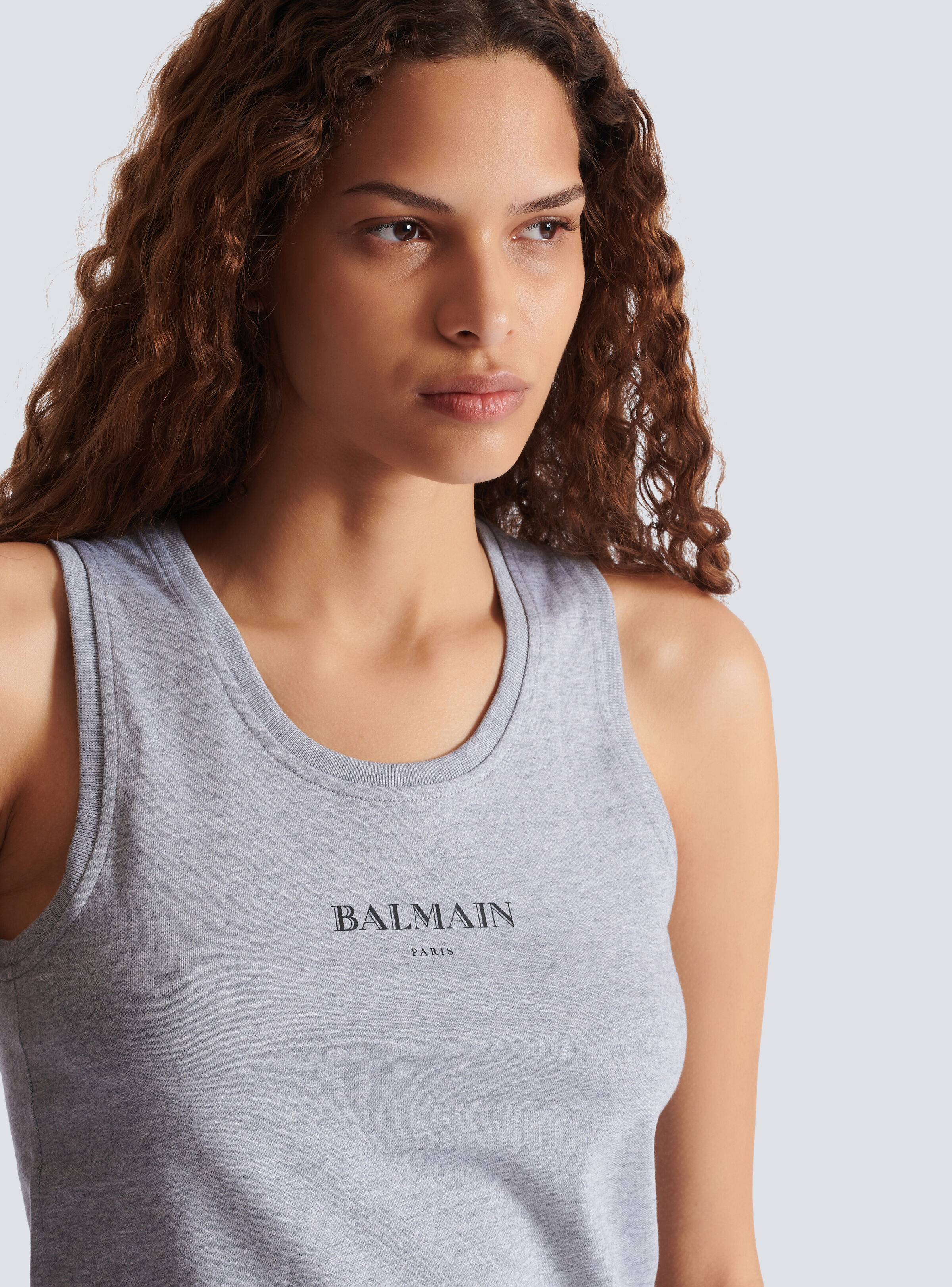 Tank top with Balmain print - 7