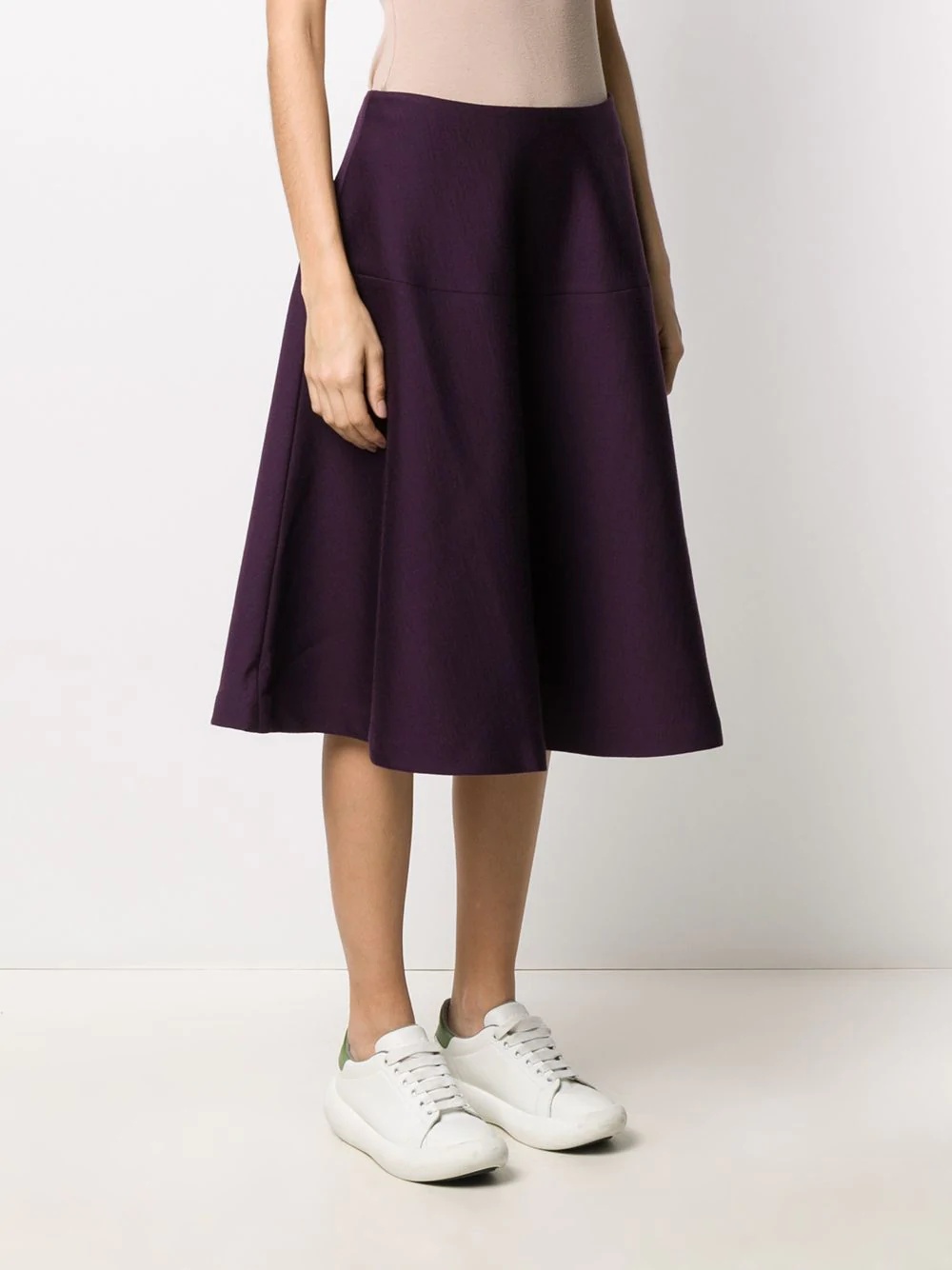 knee-length flared skirt - 3