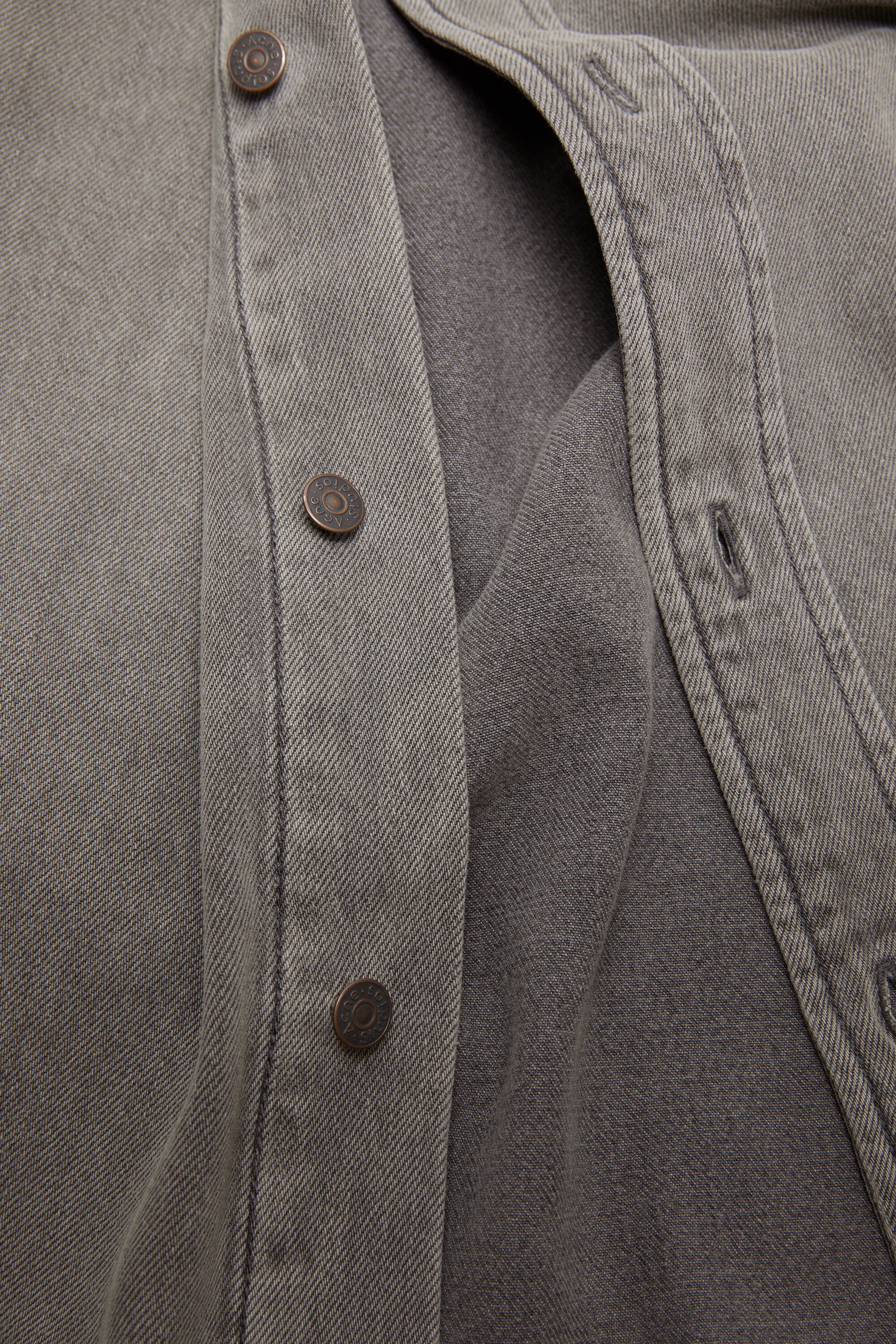 Denim shirt - Loose fit - Anthracite grey - 6