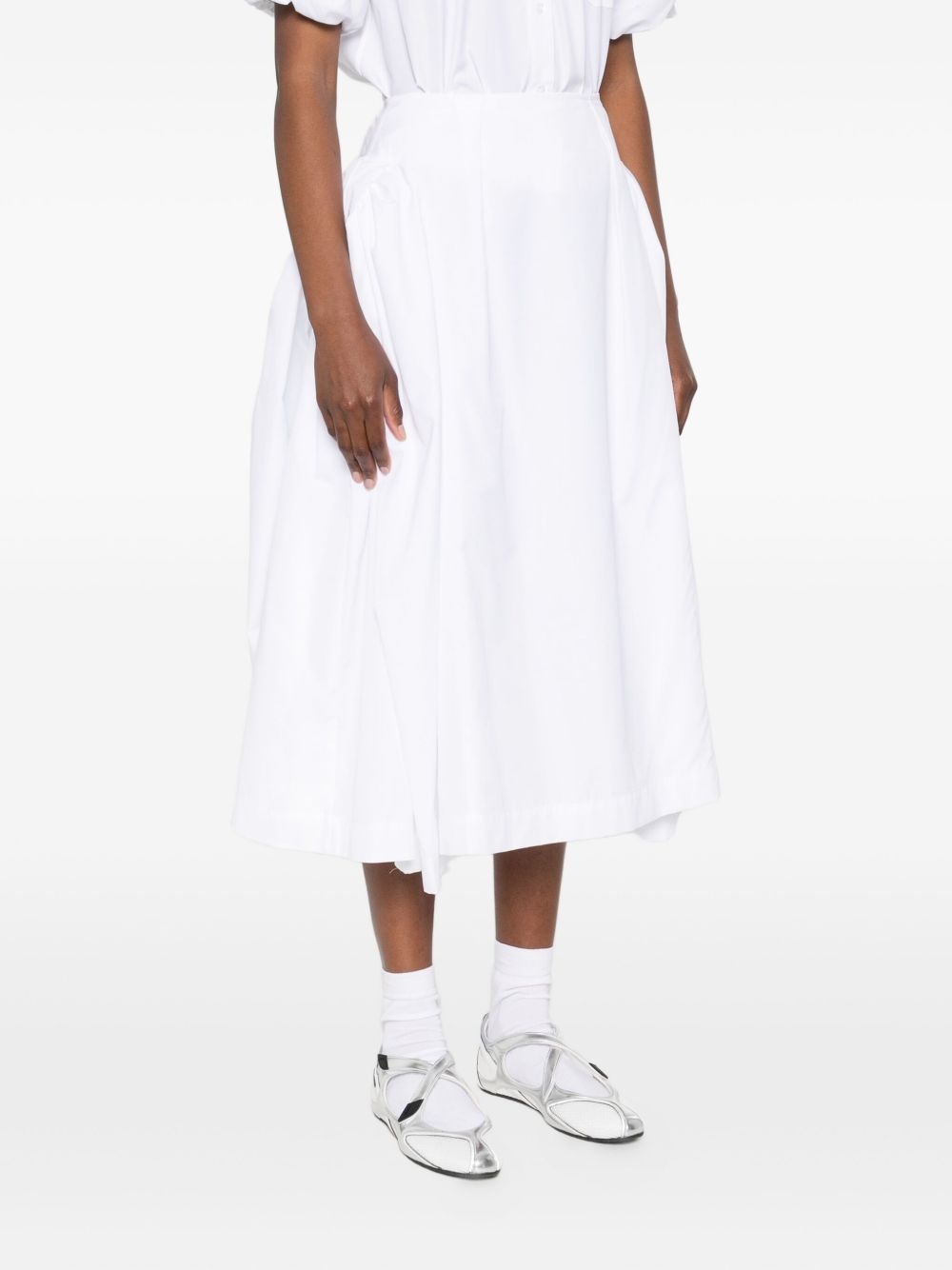 bow hip-detailed midi skirt - 3