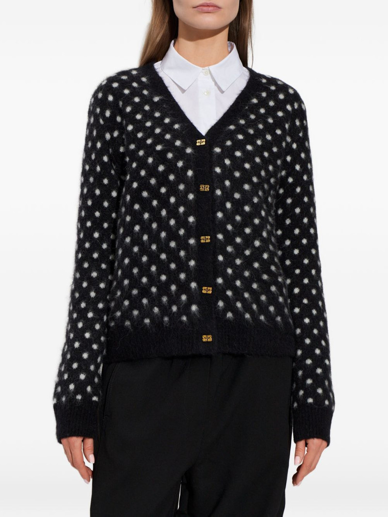polka dot button-up cardigan 3