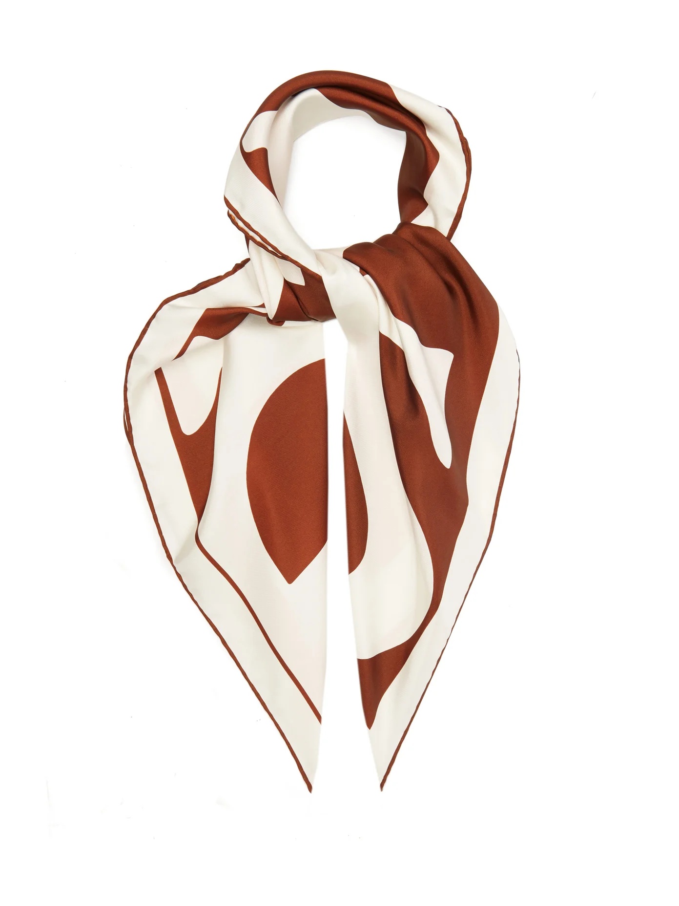 Logo-print mulberry-silk scarf - 1