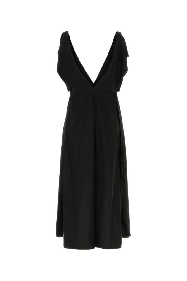 Jil Sander Jil Sander Women Black Satin Dress | luosophy