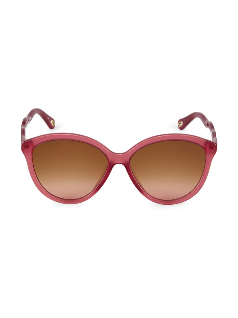 Women's Zelie 58MM Cat-Eye Sunglasses - Burgundy 1