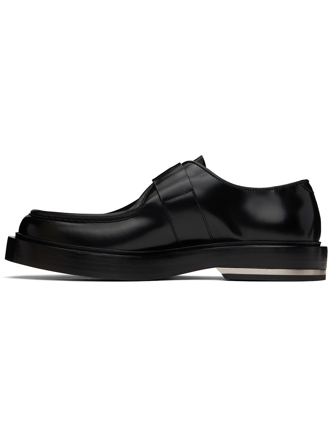 Black Leather Loafers - 3
