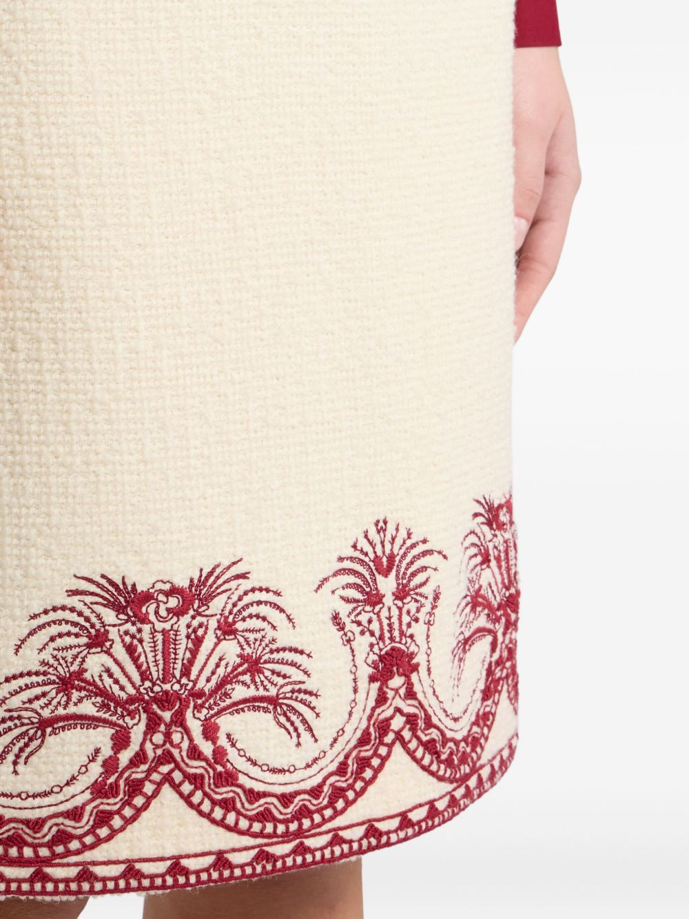 bouclé pencil skirt - 5