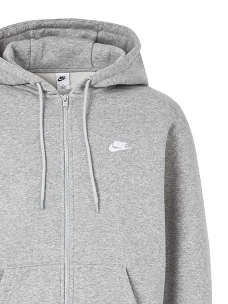 Nike logo-embroidered zip-fastening hoodie outlook