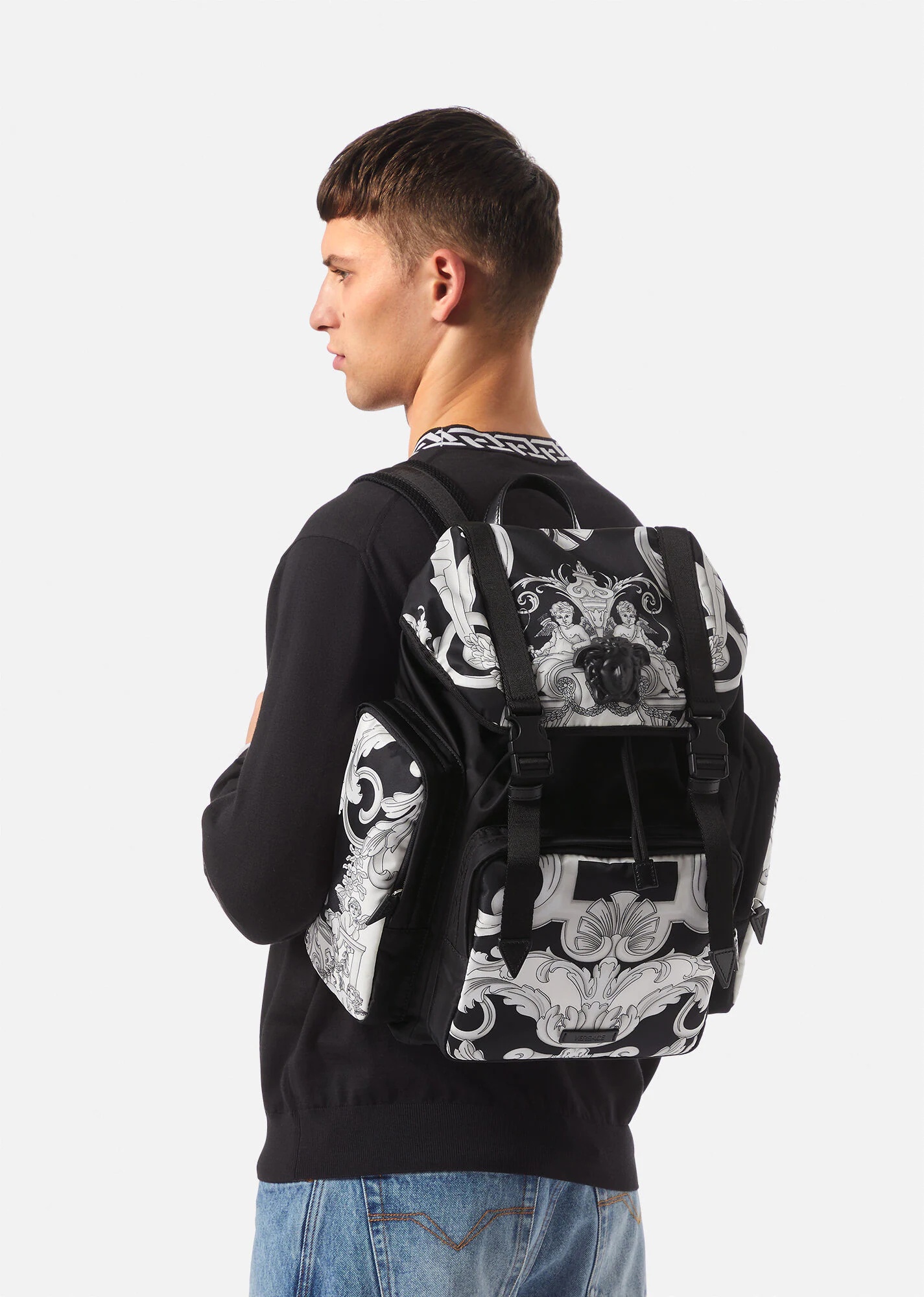 La Medusa Silver Baroque Backpack - 6