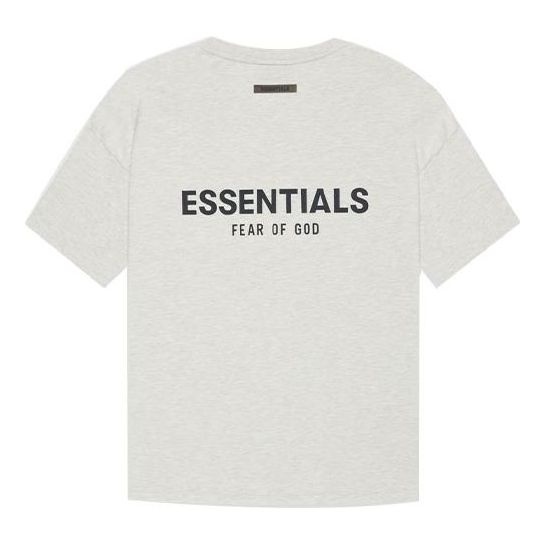 Fear of God Essentials SS21 Short Sleeve Tee Light Heather Oatmeal FOG-SS21-597 - 2